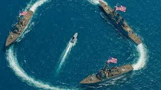 Venezuela Boat SURROUNDED by US Navy Ships &ndash; NO ESCAPE