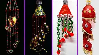 4 Door Hanging/Chandelier/Jhumar made From Recycle material |best out of waste craft |DIY Room Decor