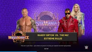 WWE 2K25 RANDY ORTON VS THE MIZ | WRESTLEMANIA EXTREME RULES MATCH #wwe2k25 #randyorton #themiz 
