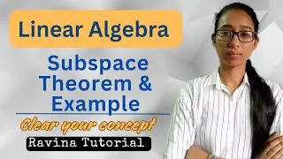 Subspace | Vector Space | Linear Algebra