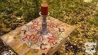 Cut Work Fall Leaf Doily 23