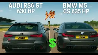 💰 $180K Audi RS6 GT 630 HP vs $160K BMW M5 CS 635 HP &ndash; Drag Race 2025 0 - 300  100 - 300 KM/H