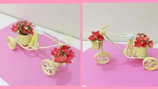 Handmade floral cycle for decor💖#stepbystep ⭐✨😯#craft 