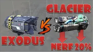 Exodus vs Glacier (after nerf) heavy weapon comparison war robots