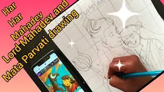 SHIVA PARVATI OUTLINE DRAWING/MATA PARVATI OUTLINE/LORD SHIVA OUTLINE #youtube #drawing#viral 