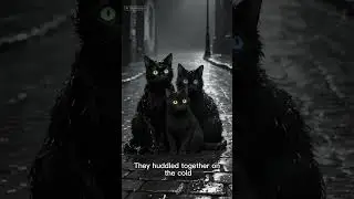 3 black cats kicked out by ragging man #cat #animals #sad #magic #saveanimals #kpop #rage #cute
