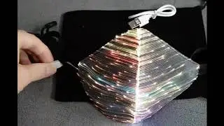 2020 GLOWING LED Party Face Mask with 7 Modes for Men and Women with bright fiber optic threads