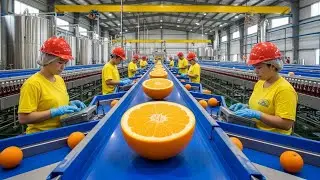 Inside a Modern Orange Juice Factory From Fresh Tangerines to Bottled Citrus Juice Full Process