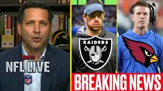 Adam Schefter UPDATES on NFL coaching carousel: Raiders sign Klint Kubiak? Mike LaFleur to Cardinals