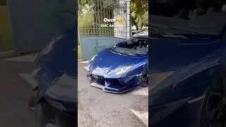 DMC Lamborghini Aventador crashing its Carbon Fiber Body Kit  🤯 Front Lip Spoiler Accident France