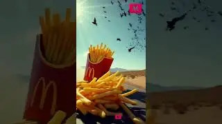 Giant McDonald&rsquo;s Fries Packet in the Desert? #shorts #shortsfeed #viral #viralshorts