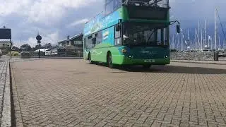 Southern vectis island breezer 1111 coming into Yarmouth bus station on needle breezer (TNB)