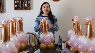 como fazer passo a passo centro de mesa com baloes facil e barato para festa de princesa primeiro an