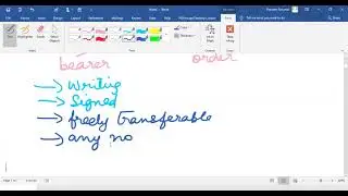 Characteristics of negotiable instruments