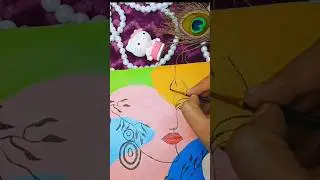 Easy Canvas painting ideas #diycraft #shorts #youtubepartner #youtubeshorts #lovelycreation
