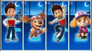 PAW Patrol: Marshall - Chase - Skye Rubble Gameplay Tiles Hop EDM Rush New