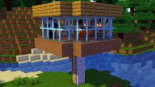 Cute easy mushroom tree house - Minecraft Decoration Build Idea Timelapse
