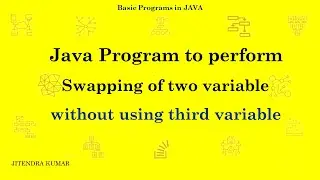 Java Program to Perform Swapping 2 Variables Without using 3rd Variable #java #javaprogramming
