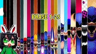 Todas las fases de los nuevos Sprunki Oc SONIC fase 1-25 😰
