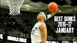 Best Dunks of January of the 2016-17 College Basketball Season ᴴᴰ