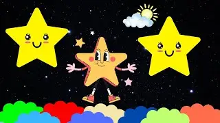 Starry Nursery Rhymes for Kids with Fun Animation | 🎶 Twinkle Twinkle Little Star Song Compilation