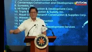 Disturbing! Marcos names 15 contractors behind P100-B flood control contracts