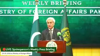 Spokesperson's Weekly Press Briefing 29-01-2026 at Ministry of Foreign Affairs Islamabad
