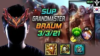 GrandMaster Support Braum Build Locket of the Iron Solari Guardian - LOL KR 12.21