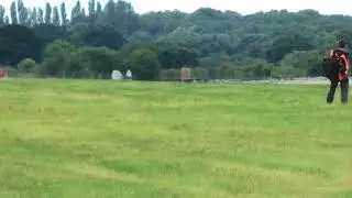 Becci Ellis (Worlds fastest woman) in action at Elvington airfield UK 2018