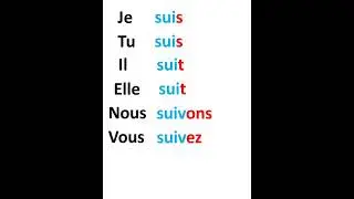 suivre au pr&eacute;sent de l'indicatif