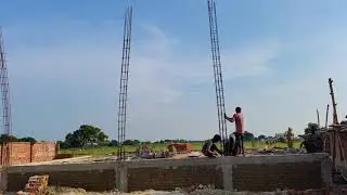 Column casting ll Column cage erection