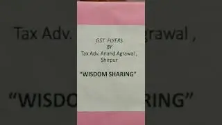 GST FLYERS - WISDOM SHARING : ITC & PYMT IN 180 DAYS