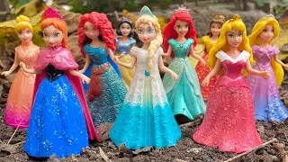 Satisfying ASMR Cleaning! Help Elsa, Anna & Ariel Get Clean Again