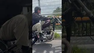 triumph tr6 chopper test ride   #chopper