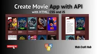 Dynamic Movie App Design | Fetching Movie Data with HTML, CSS & JavaScript