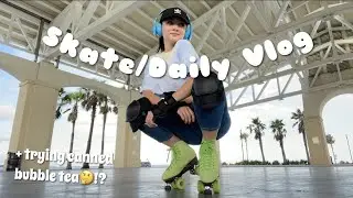 Let's Go Roller Skating! (and try boba in a can😅) VLOG