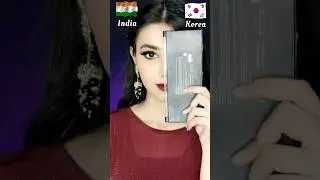 INDIA🇮🇳 VS KOREA🇰🇷 MAKEUP CHALLENGE 🤩| Which Side Do You Like The Most??| #shorts #youtubeshorts