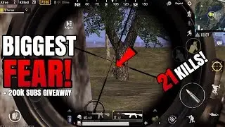 MY BIGGEST FEAR? + GIVEAWAY | 21 Kills FPP Solo VS Squad | PUBG Mobile