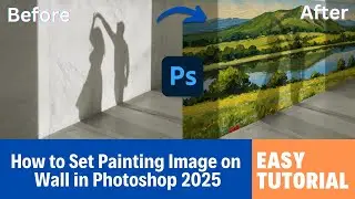 How to Set Painting Image on Wall in Photoshop 2025 | Realistic Wall Art Mockup Tutorial  #photoshop