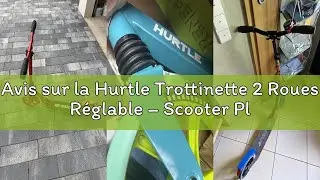 Avis sur la Hurtle Trottinette 2 Roues R&eacute;glable &ndash; Scooter Pliable Portable avec Guidon T-Bar, Platea