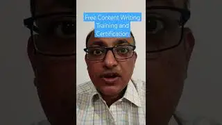 Free Content Writing Training and Certification