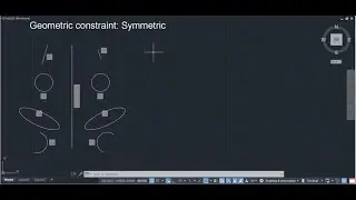 AutoCAD 2021 Tutorial: Geometric constraints (10) Symmetric
