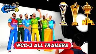 🔥WCC-3 All Trailers | World Cup 2023, T20 World Cup & NPL 2023 Trailer | Hd Trailers