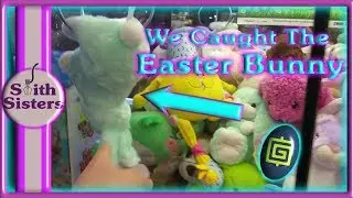 We Caught The Easter Bunny (GamerGreen Claw Machine Wins) Smith Sisters Win Game Room Crane🐰
