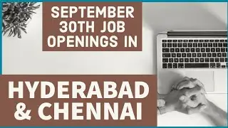 Jobs In Hyderabad September 30th 2020|Chennai Jobs 2020|Jobs In Chennai 2020|Hyderabad Jobs 2020