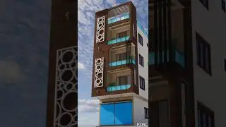 Современный дизайн дома 17 x 40, фасад, 3D-дизайн