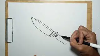 How To Draw Knife Step by Step