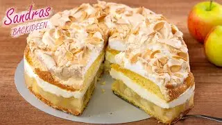 Apfel Baiser Kuchen - unglaublich lecker | Apfeltorte mit Baiser | Apple-Meringue Cake