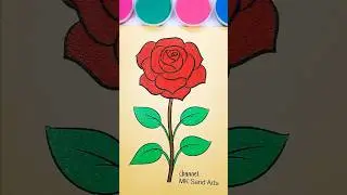 Rose | Flower 🌸#asmr #sandasmr #relaxing #rose #flower #satisfying #sandart #art