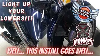 Lightin' up your lowers! Custom Dynamics lower fairing lights!!!